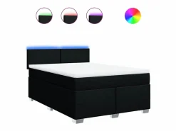 Clicnbuy Base De Cama De Láminas|Cama box spring con colchón tela 160x200 cm
