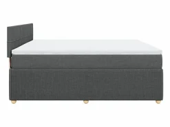 Clicnbuy Cama box spring con colchón tela oscuro 180x200 cm Gris Online