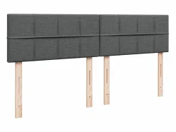 Clicnbuy Cama box spring con colchón tela oscuro 180x200 cm Gris Online