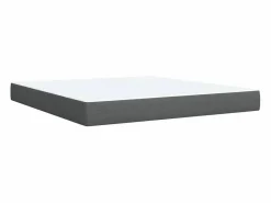Clicnbuy Cama box spring con colchón tela oscuro 180x200 cm Gris Online