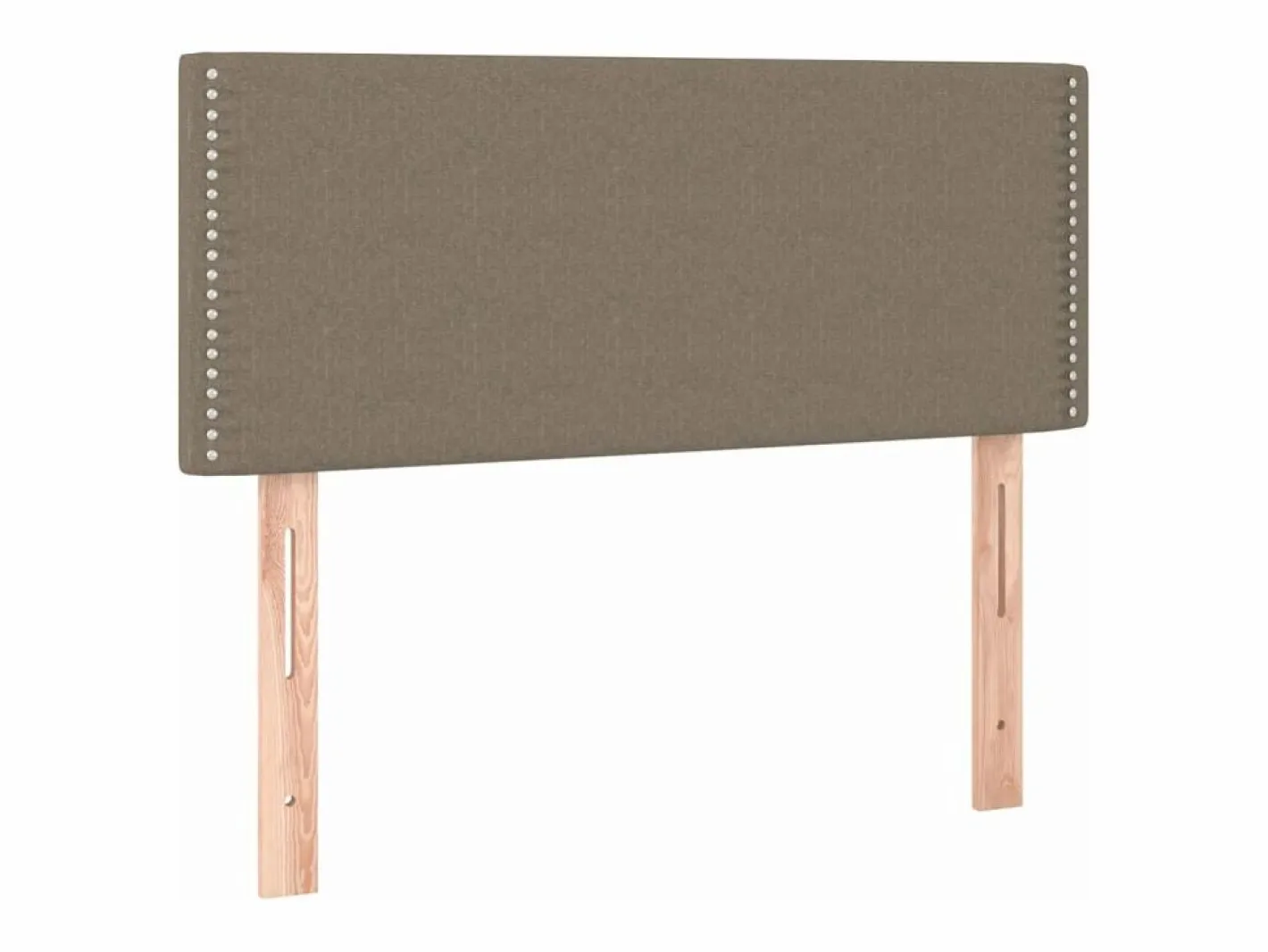 Clicnbuy Somier - 90X190Cm|Cama box spring con colchón LED tela gris taupe 90x190 cm