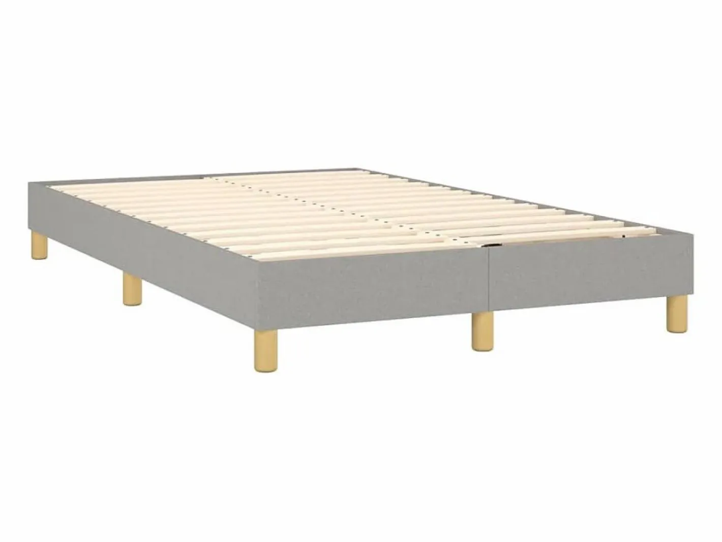 Clicnbuy Cama box spring con colchón y LED tela gris claro 120x190 cm New