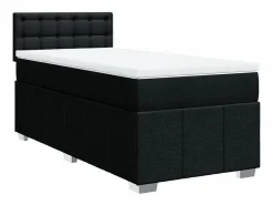 Clicnbuy Somier - 90X190Cm|Cama box spring con colchón tela 90x190 cm