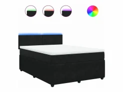 Clicnbuy Base De Cama De Láminas|Somier - 140X190Cm|Cama box spring con colchón terciopelo 140x190 cm