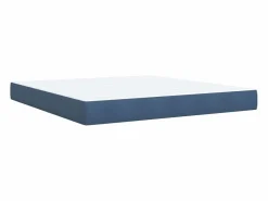 Clicnbuy Cama box spring con colchón terciopelo oscuro 180x200 cm Azul Outlet