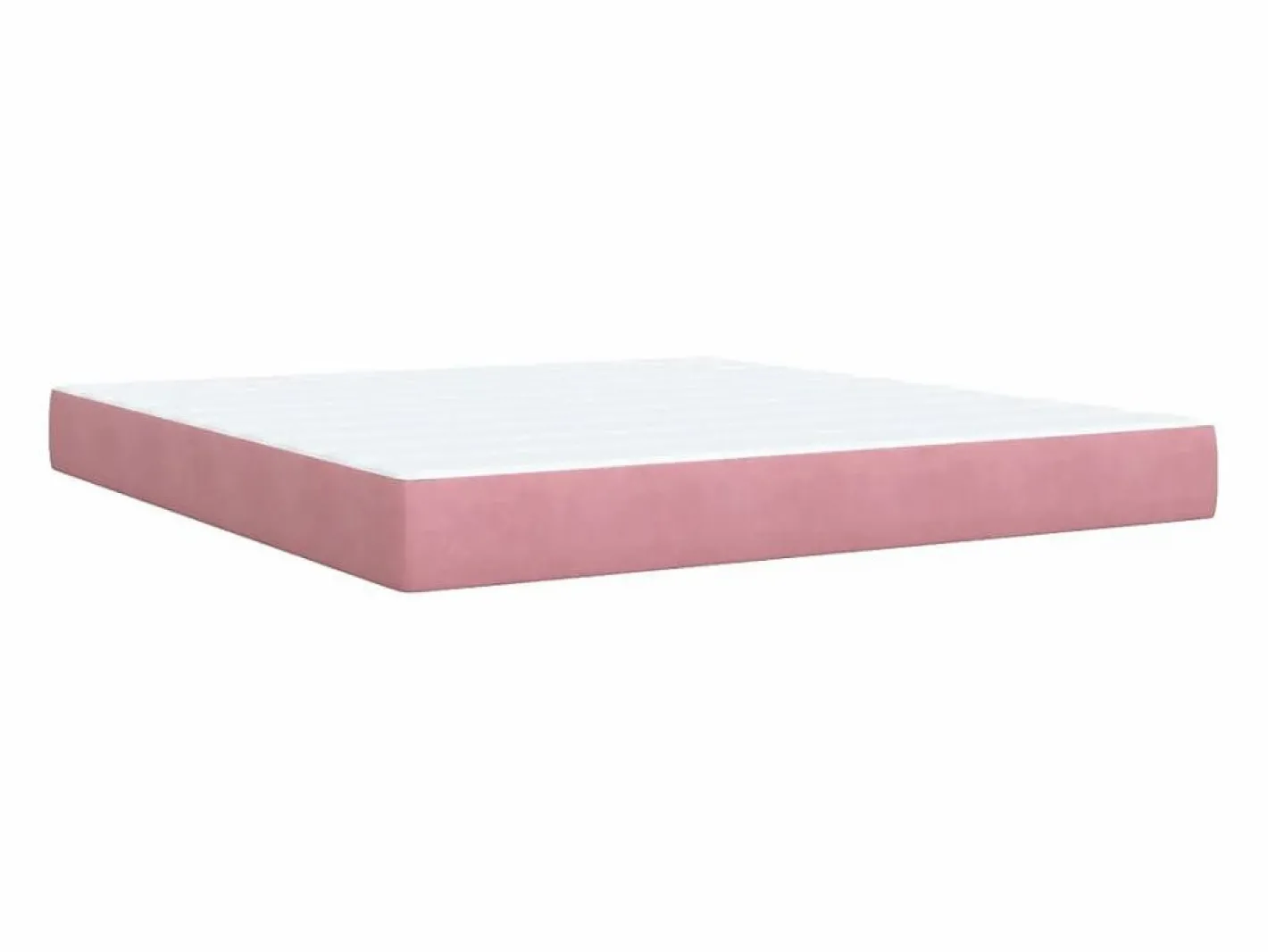 Clicnbuy Cama box spring con colchón terciopelo 180x200 cm Rosa Outlet