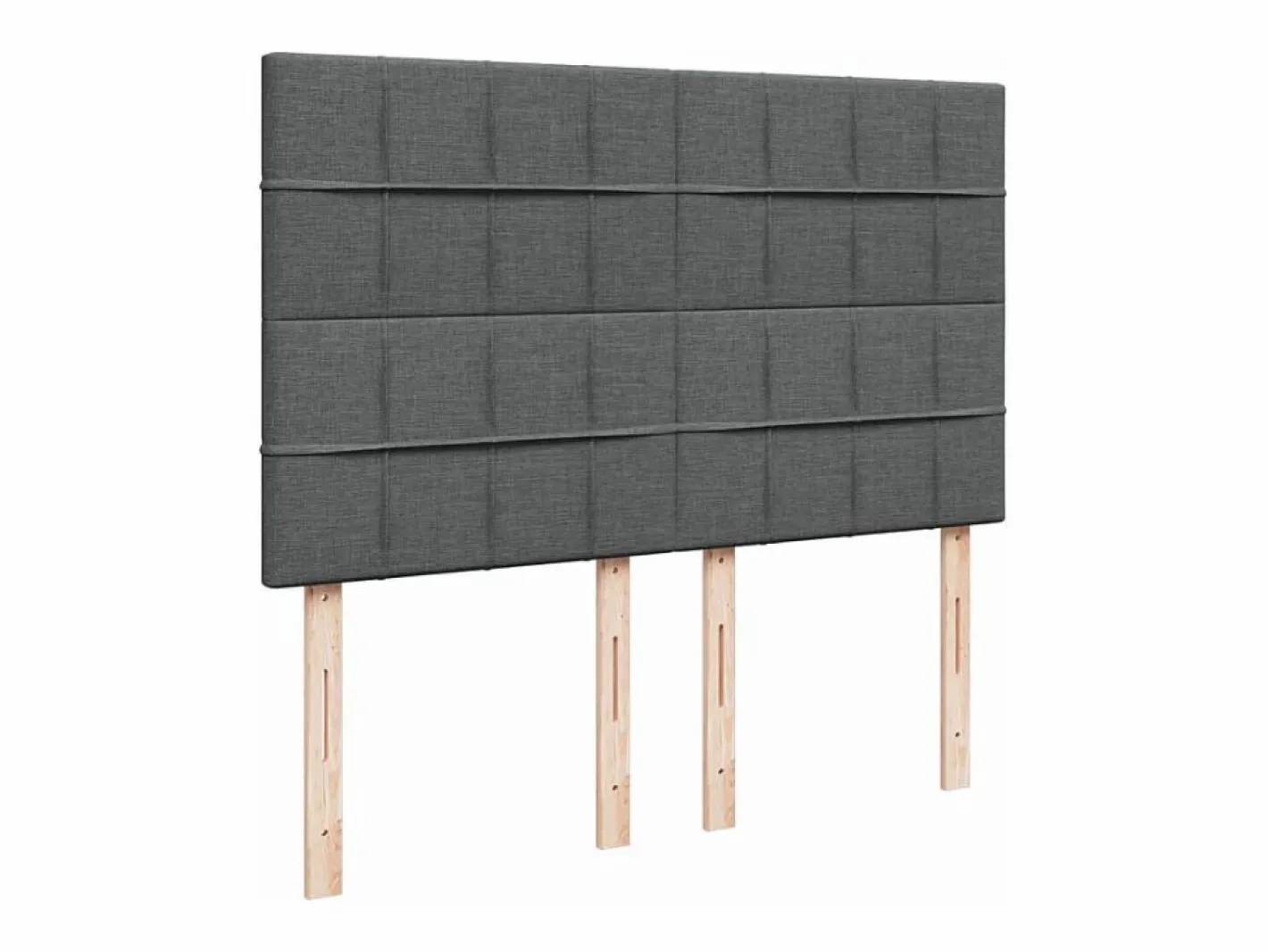 Clicnbuy Cama box spring con colchón tela oscuro 160x200 cm Gris Best