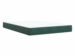 Clicnbuy Somier - 160X200Cm|Cama box spring con colchón terciopelo oscuro 160x200 cm