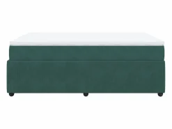 Clicnbuy Somier - 160X200Cm|Cama box spring con colchón terciopelo oscuro 160x200 cm