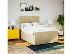 Clicnbuy Somier - 160X200Cm|Cama box spring con colchón tela color 160x200 cm