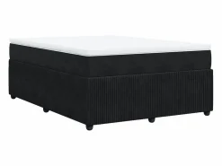 Cama box spring con colchón terciopelo 140x190 cm^Clicnbuy Sale