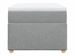 Cama box spring con colchón tela claro 80x200 cm ES786435 Gris Sale