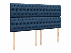 Clicnbuy Cama box spring con colchón tela 180x200 cm Azul Hot