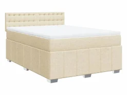 Cama box spring con colchón tela color 160x200 cm^Clicnbuy Outlet