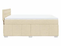 Cama box spring con colchón tela color 160x200 cm^Clicnbuy Outlet