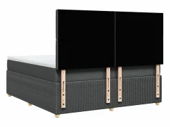 Clicnbuy Cama box spring con colchón tela oscuro 180x200 cm Gris Hot