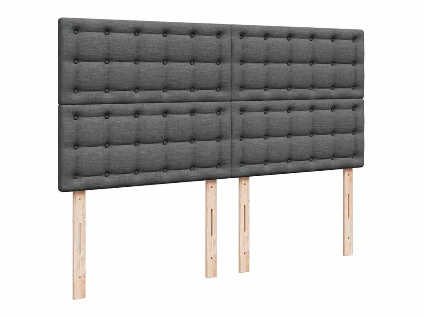 Clicnbuy Cama box spring con colchón tela oscuro 180x200 cm Gris Hot