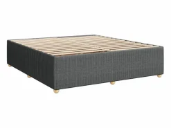 Clicnbuy Cama box spring con colchón tela oscuro 180x200 cm Gris Hot