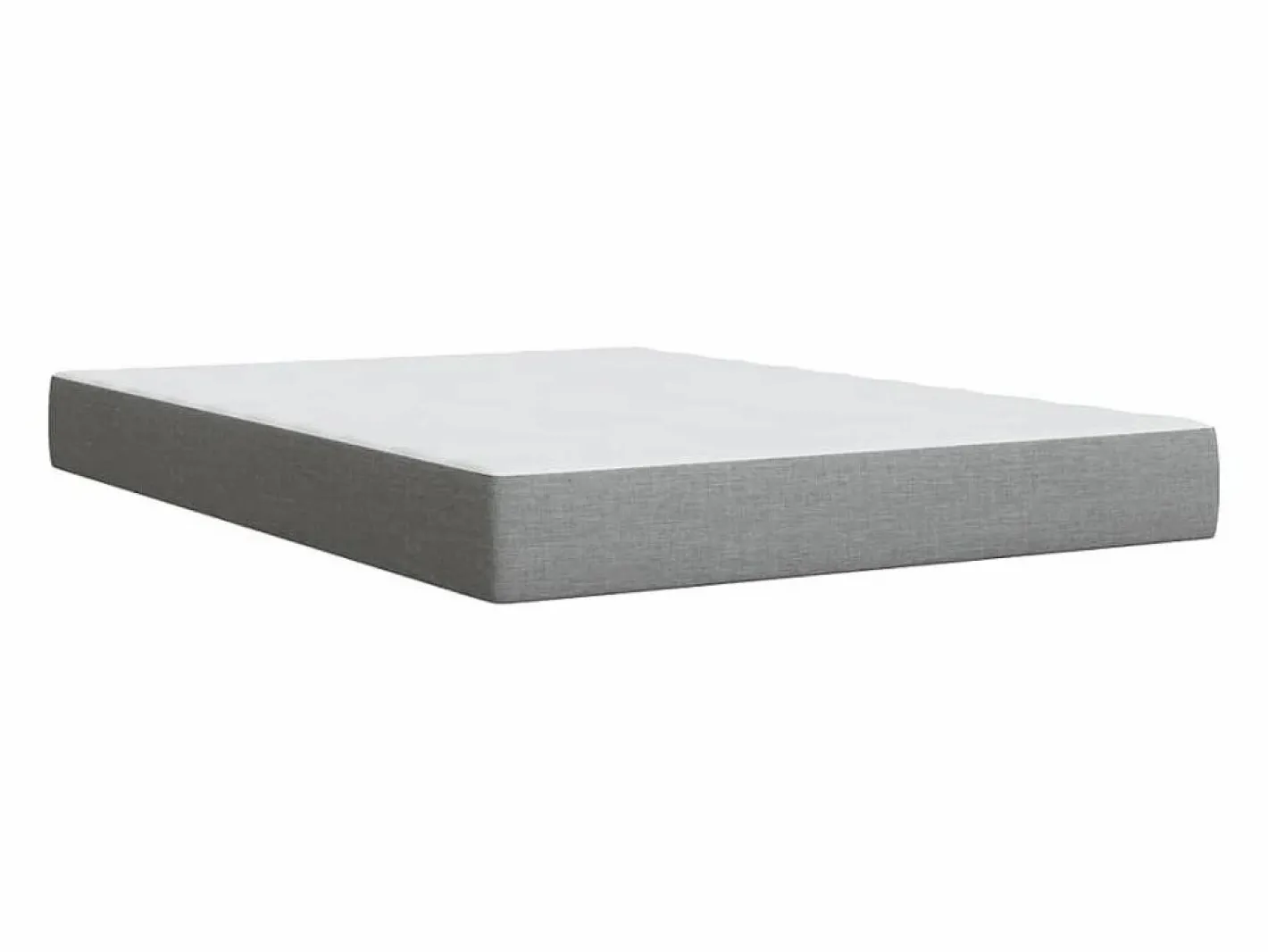 Clicnbuy Somier - 160X200Cm|Cama box spring con colchón tela claro 160x200 cm