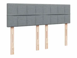 Clicnbuy Somier - 160X200Cm|Cama box spring con colchón tela claro 160x200 cm