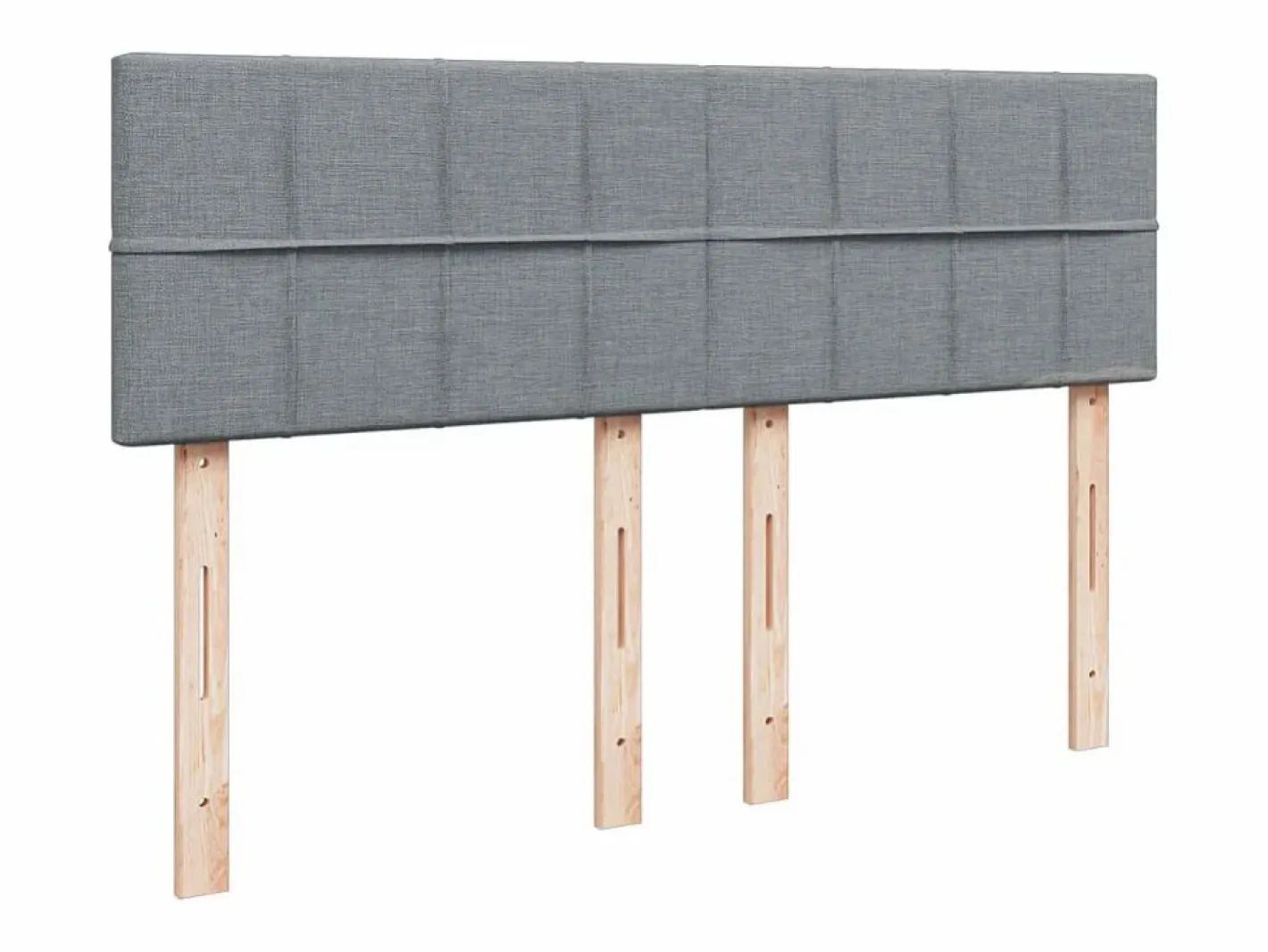 Clicnbuy Somier - 160X200Cm|Cama box spring con colchón tela claro 160x200 cm