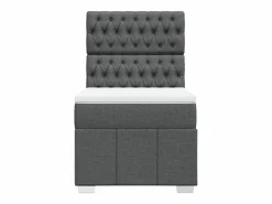 Cama box spring con colchón tela oscuro 90x190 cm^Clicnbuy Sale