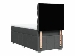 Cama box spring con colchón tela oscuro 90x190 cm^Clicnbuy Sale