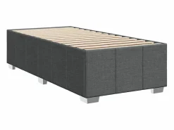 Cama box spring con colchón tela oscuro 90x190 cm^Clicnbuy Sale