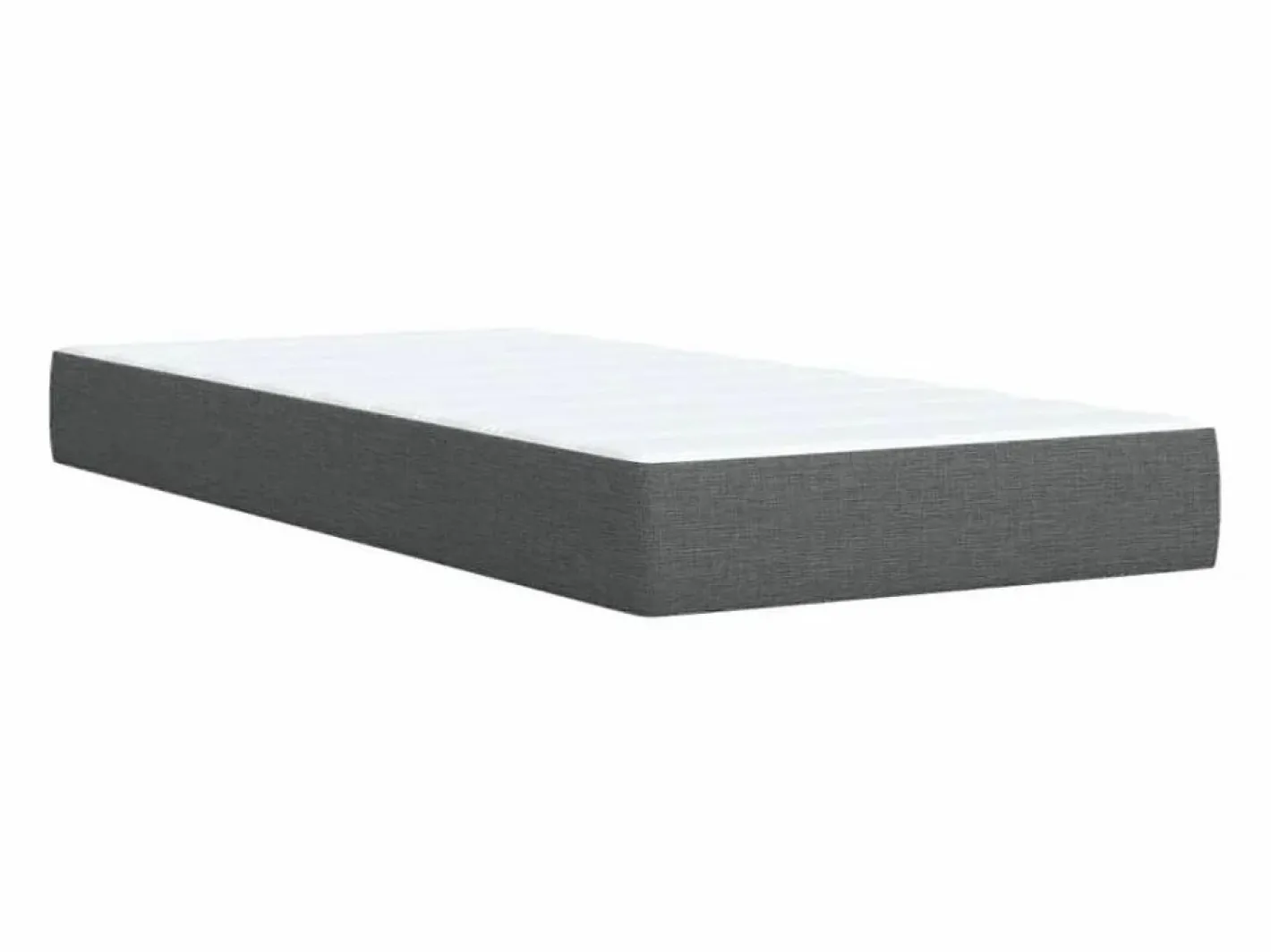 Cama box spring con colchón tela oscuro 90x190 cm^Clicnbuy Sale