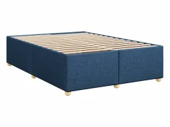 Clicnbuy Cama box spring con colchón tela 160x200 cm Azul New