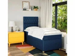 Cama box spring con colchón tela 90x190 cm^Clicnbuy Online