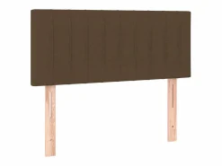 Clicnbuy Cama box spring con colchón y LED tela marrón oscuro 120x190 cm Hot