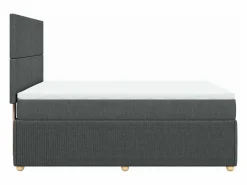 Clicnbuy Somier - 160X200Cm|Cama box spring con colchón tela oscuro 160x200 cm