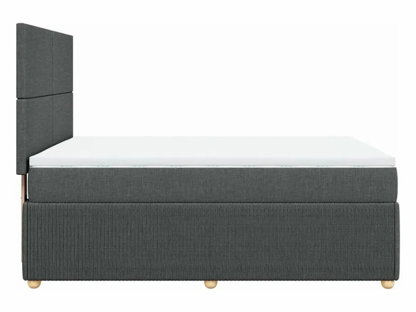Clicnbuy Somier - 160X200Cm|Cama box spring con colchón tela oscuro 160x200 cm