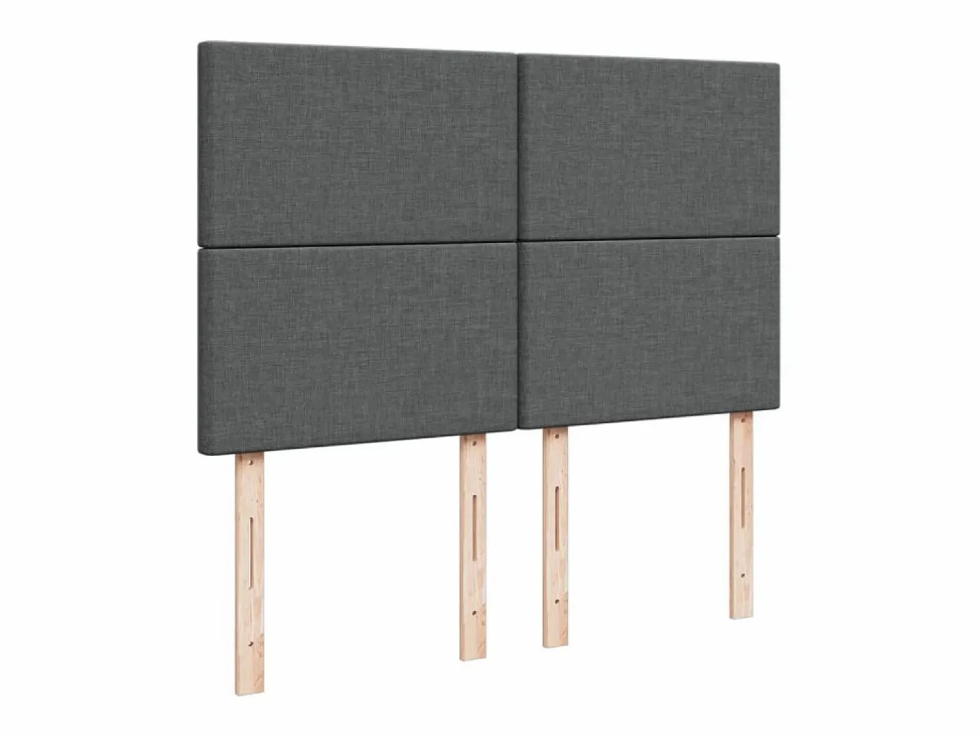 Clicnbuy Somier - 160X200Cm|Cama box spring con colchón tela oscuro 160x200 cm