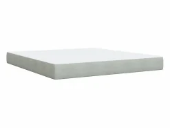 Cama box spring con colchón terciopelo claro 180x200 cm^Clicnbuy Clearance