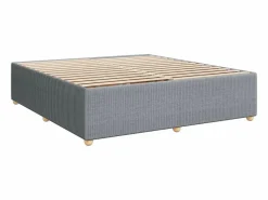Clicnbuy Somier - 180X200Cm|Cama box spring con colchón tela claro 180x200 cm