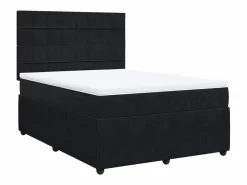 Clicnbuy Base De Cama De Láminas|Cama box spring con colchón terciopelo 140x190 cm