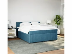 Cama box spring con colchón terciopelo 180x200 cm^Clicnbuy Sale