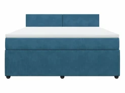 Cama box spring con colchón terciopelo 180x200 cm^Clicnbuy Sale
