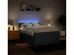 Cama box spring con colchón tela 160x200 cm^Clicnbuy New