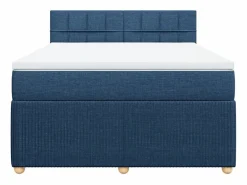 Cama box spring con colchón tela 160x200 cm^Clicnbuy New