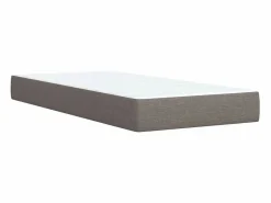 Clicnbuy Cama box spring con colchón tela gris taupe 90x190 cm Topo Clearance