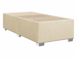 Cama box spring con colchón tela color 90x190 cm ES682961 Crema Best