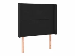Cama box spring y colchón LED cuero sintético negro 90x190 cm^Clicnbuy Best