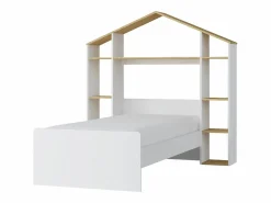 Vente-unique Cama Montessori|Cama cabaña 90 x 190 cm color blanco y natural - JERACO