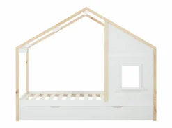 Vente-unique Cama Montessori|Cama Infantil|Cama cabaña 90 x 190 cm con cajón de pino y mdf y natural - RINELYA