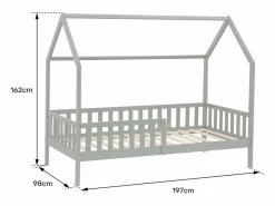 Happy Garden Cama Montessori|Cama cabaña nido para niños 190x90cm de madera MARCEAU