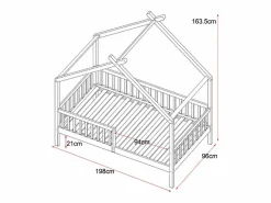 Cama cabina 90 x 190 cm con cajones de pino y MDF en color - KIRALIO^Vente-unique Clearance