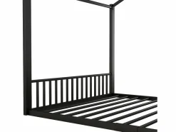 ModernLuxe Cama cabina 140x200 cm - estructura de hierro - Negro Best
